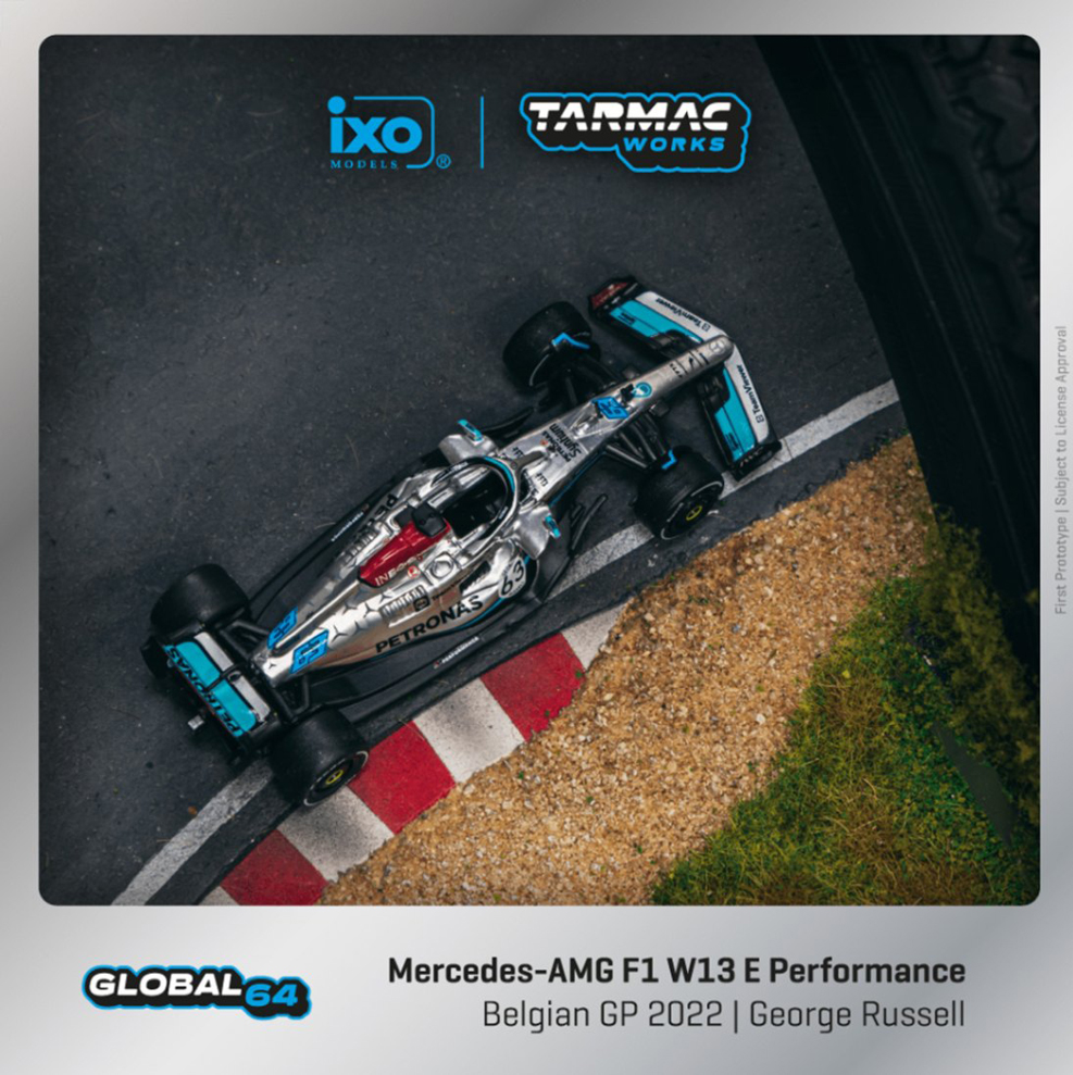 T64G-F044-GR3 ターマックワークス 1/64 Mercedes-AMG F1 W13 E Performance Belgian Grand Prix 2022