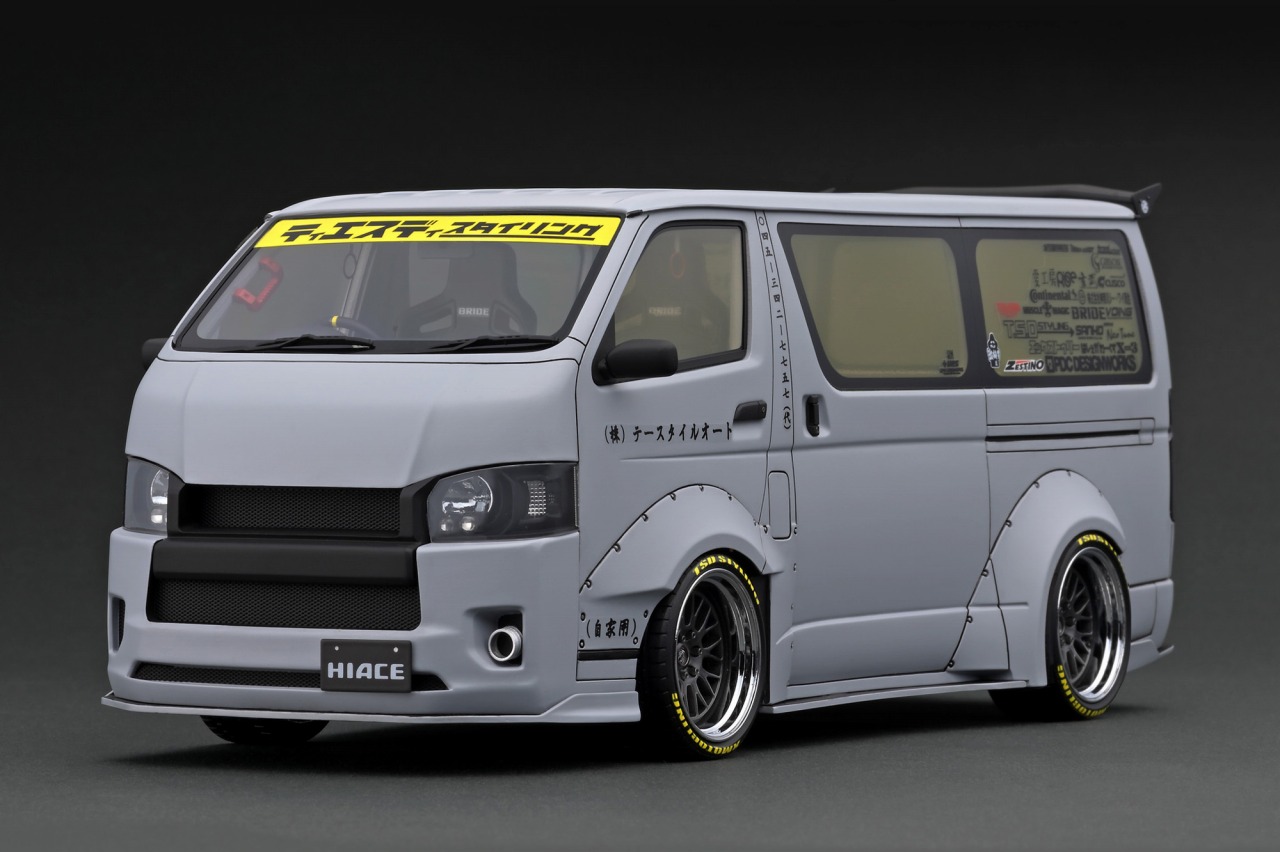 T･S･D WORKS HIACE Matte Gray With Roof Rack