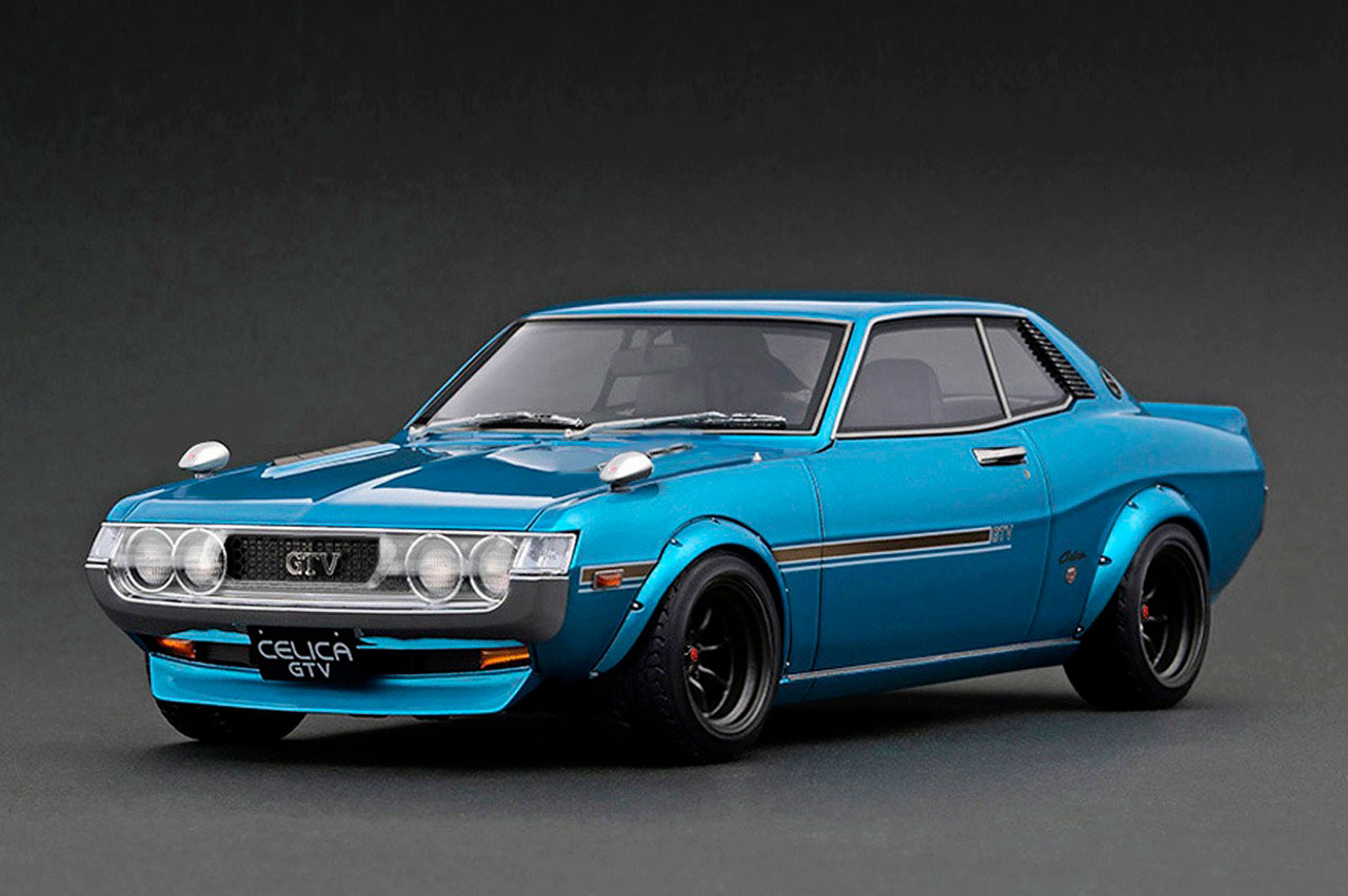 Toyota Celica 1600GTV (TA22) Light Blue Metallic(1/18 Scale)