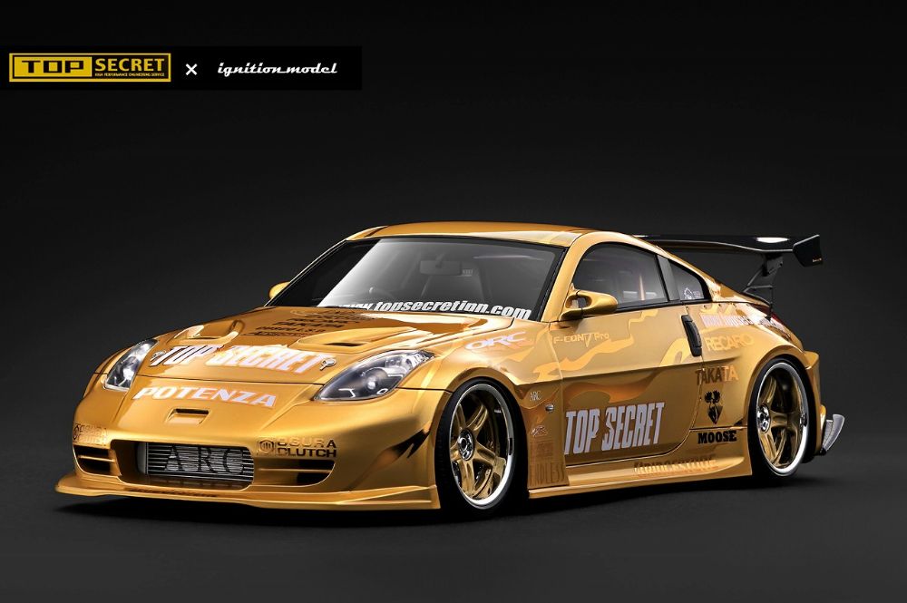 Top Secret Fairlady Z (Z33) Gold (1/18 Scale)【IG4046