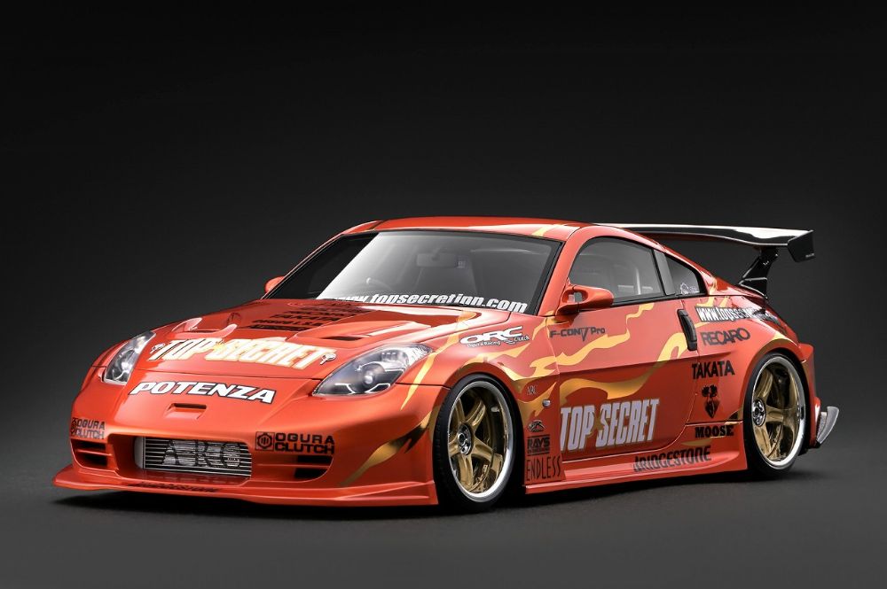 Top Secret Fairlady Z (Z33) Orange Metallic (1/18 Scale)【IG4050