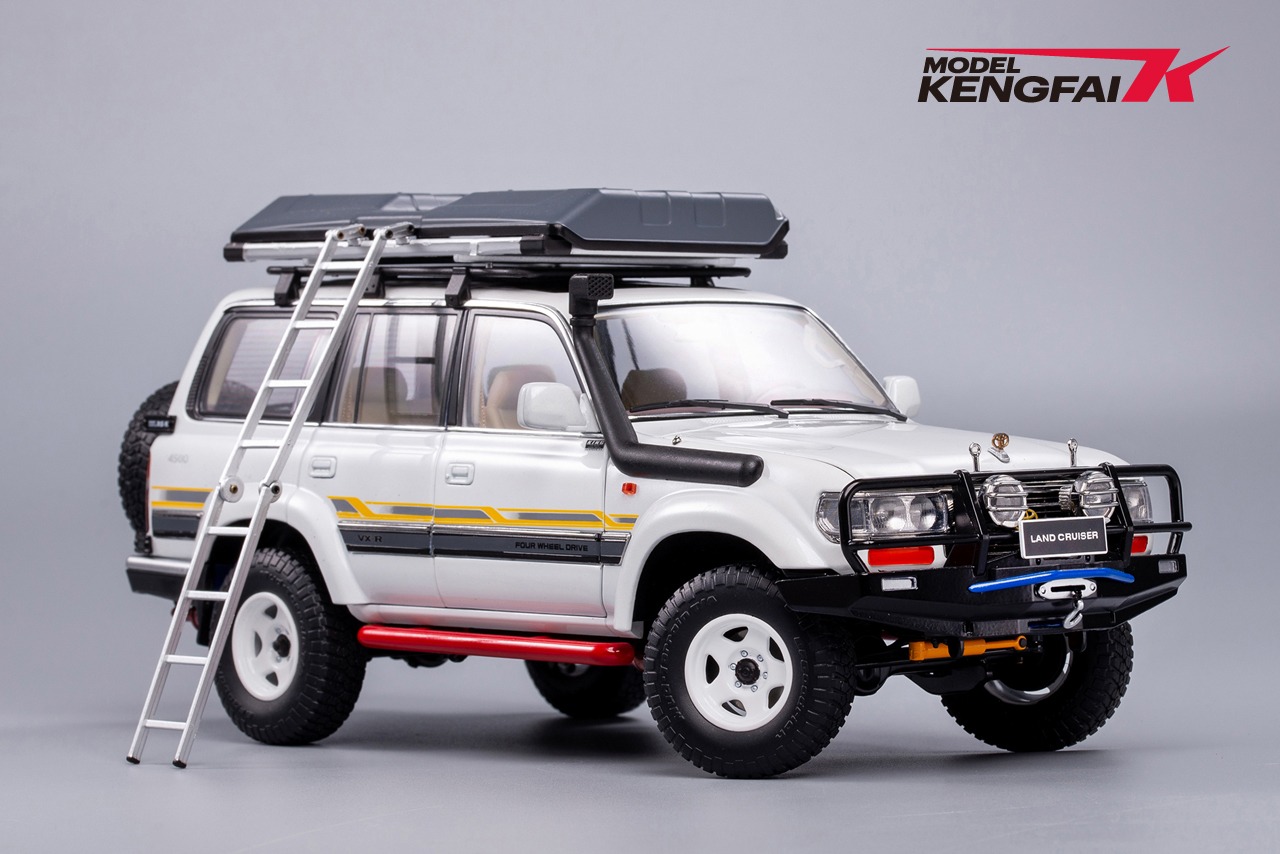 TK-KF032-4 KENGFAI 1/18 Toyota Land Cruiser VX-R （LC80） Refitted White