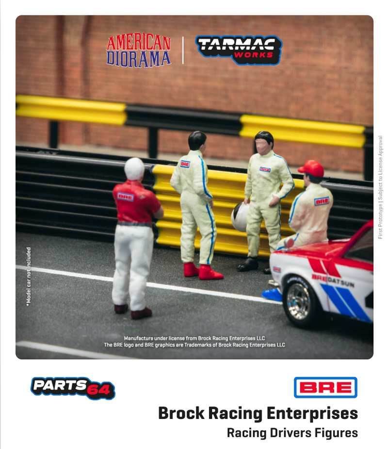 Figures Set Race Drivers Brock Racing Enterprises (1/64 Scale）