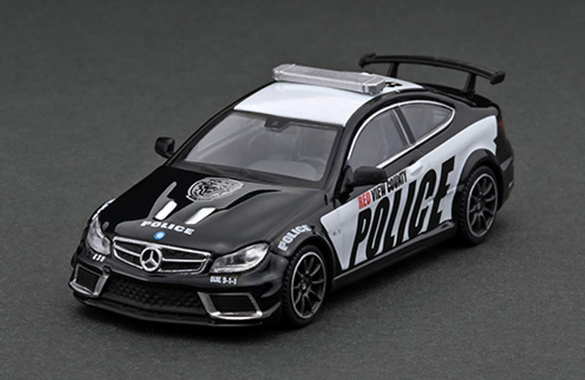 T64G-009-PC Mercedes-Benz C 63 AMG Coupe Black Series         Police Car (1/64 Scale)