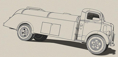 独・フォード・キャブオーバー燃料輸送車1939年型